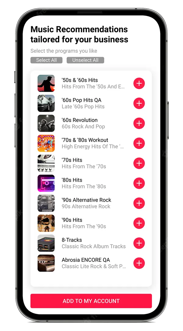 Mood Music Curator mobile app preview.