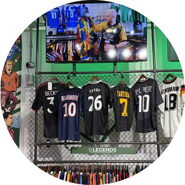 Classic Football Shirts digital signage screens in store